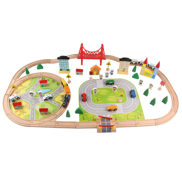 Children's Train Track Set Assembling Building Blocks Toys