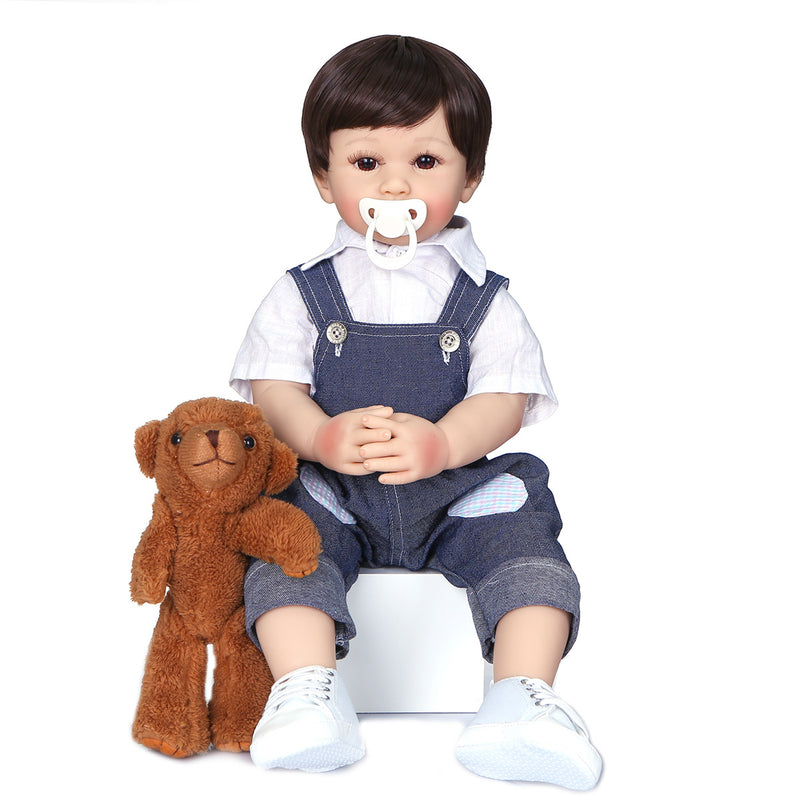 Reborn Baby Jeans 60 cm Baby Boy Simulation Doll
