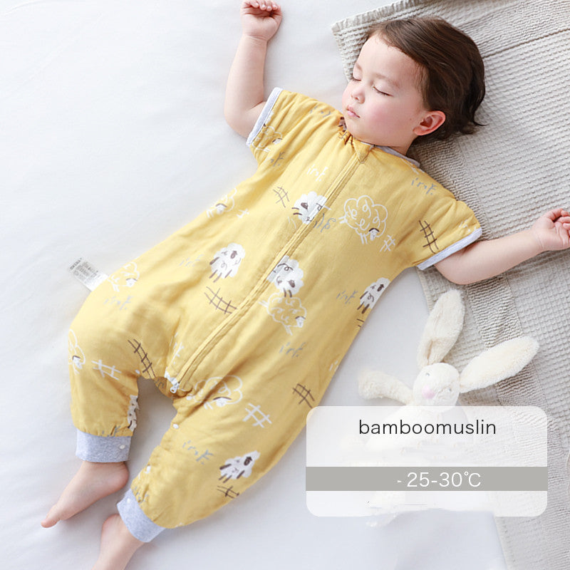 Baby thin bamboo cotton gauze sleeping bag