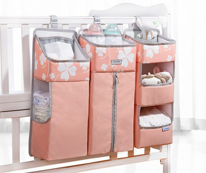 Baby outing diaper storage bag bedside hanging basket rack