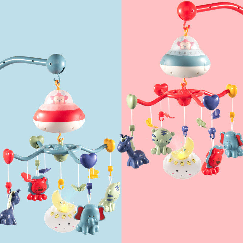 Cartoon Baby Rattles Bracket Intelligent Whirling Electrical Rattles Gift Baby Room Decor